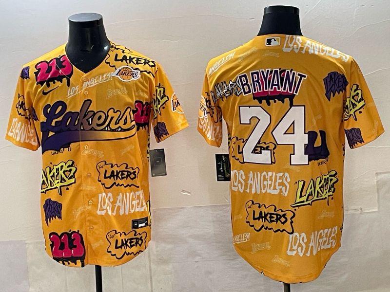 Men Los Angeles Lakers Nike #24 Bryant yellow NBA 2025 Jersey style 03->los angeles lakers->NBA Jersey